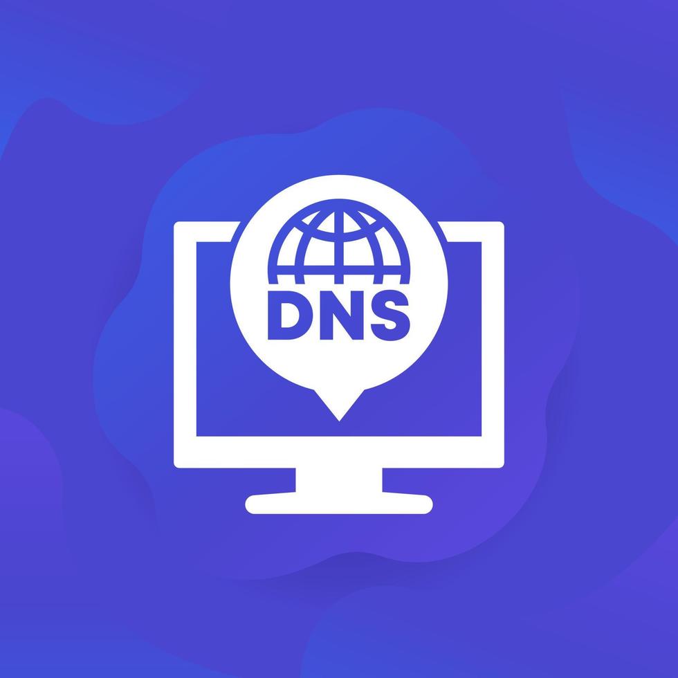 icono dns para web y aplicaciones vector