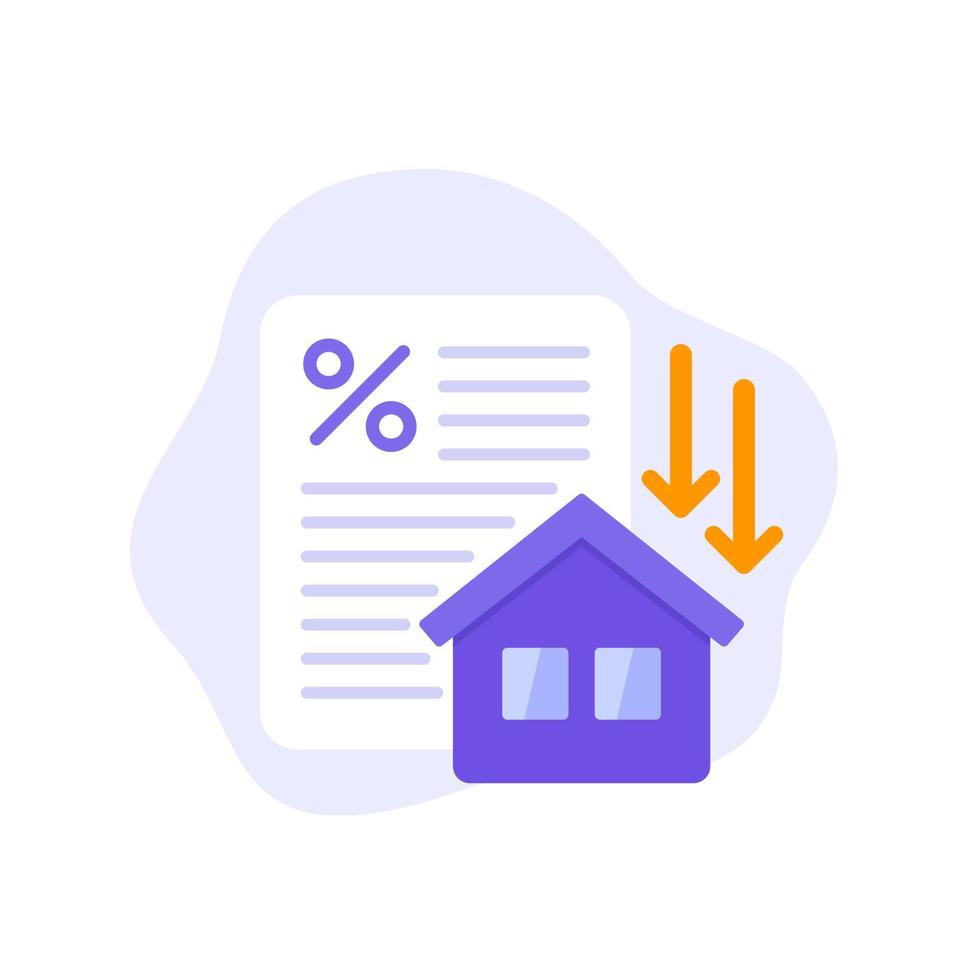 refinanciamiento de hipotecas, icono de vector de préstamo de casa