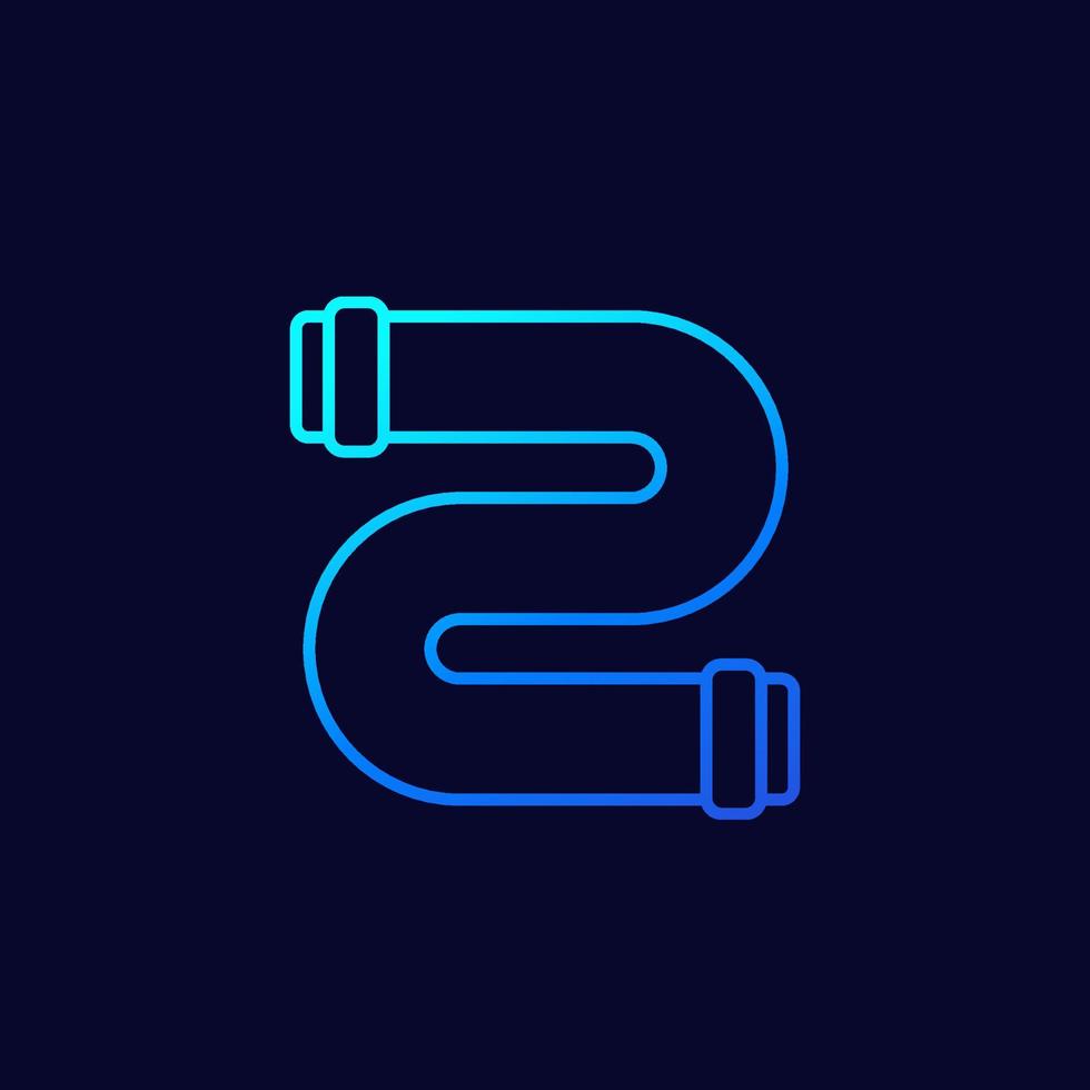 pvc pipe line icon, vector