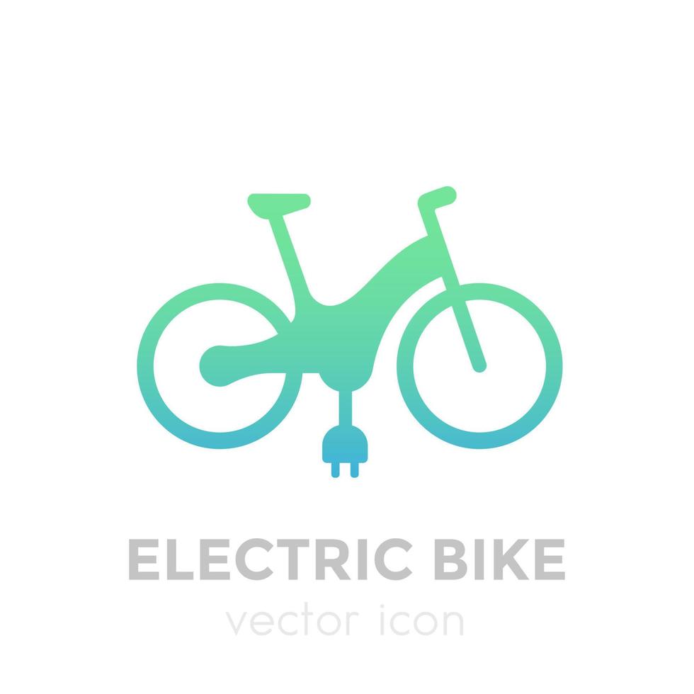 icono de bicicleta electrica vector