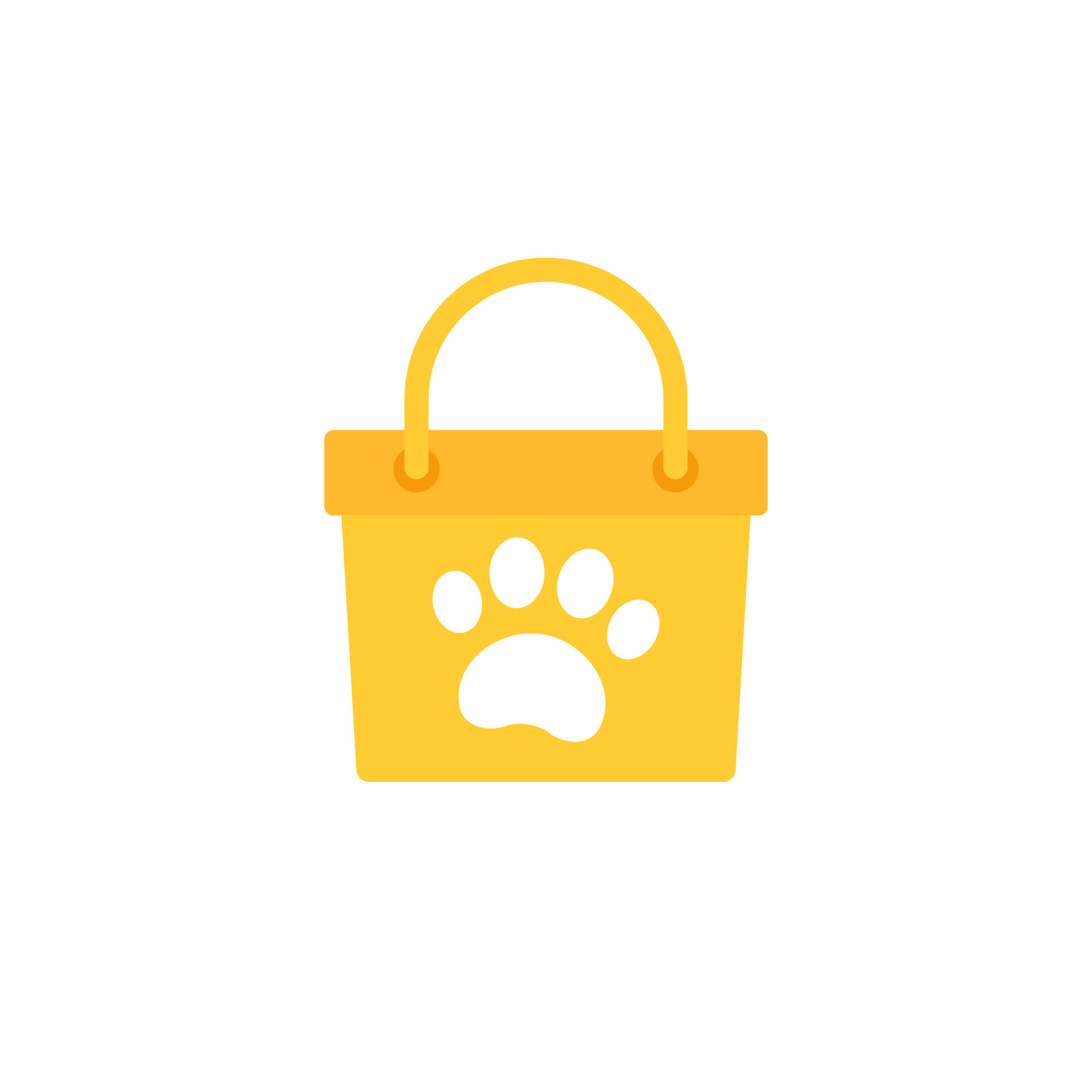 goods for pets icon, bag and paw 8235745 Vector Art at Vecteezy