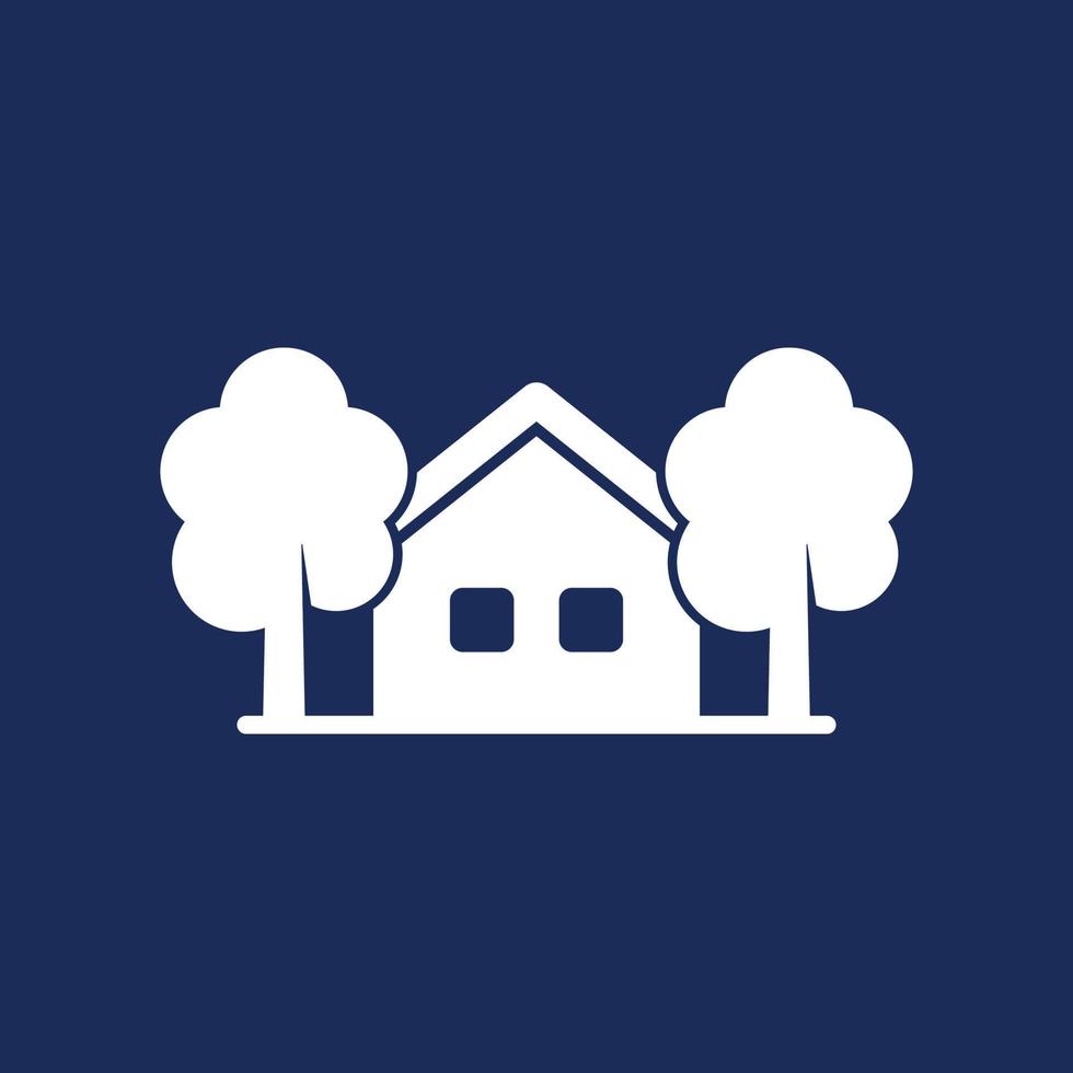 house in suburb vector icon