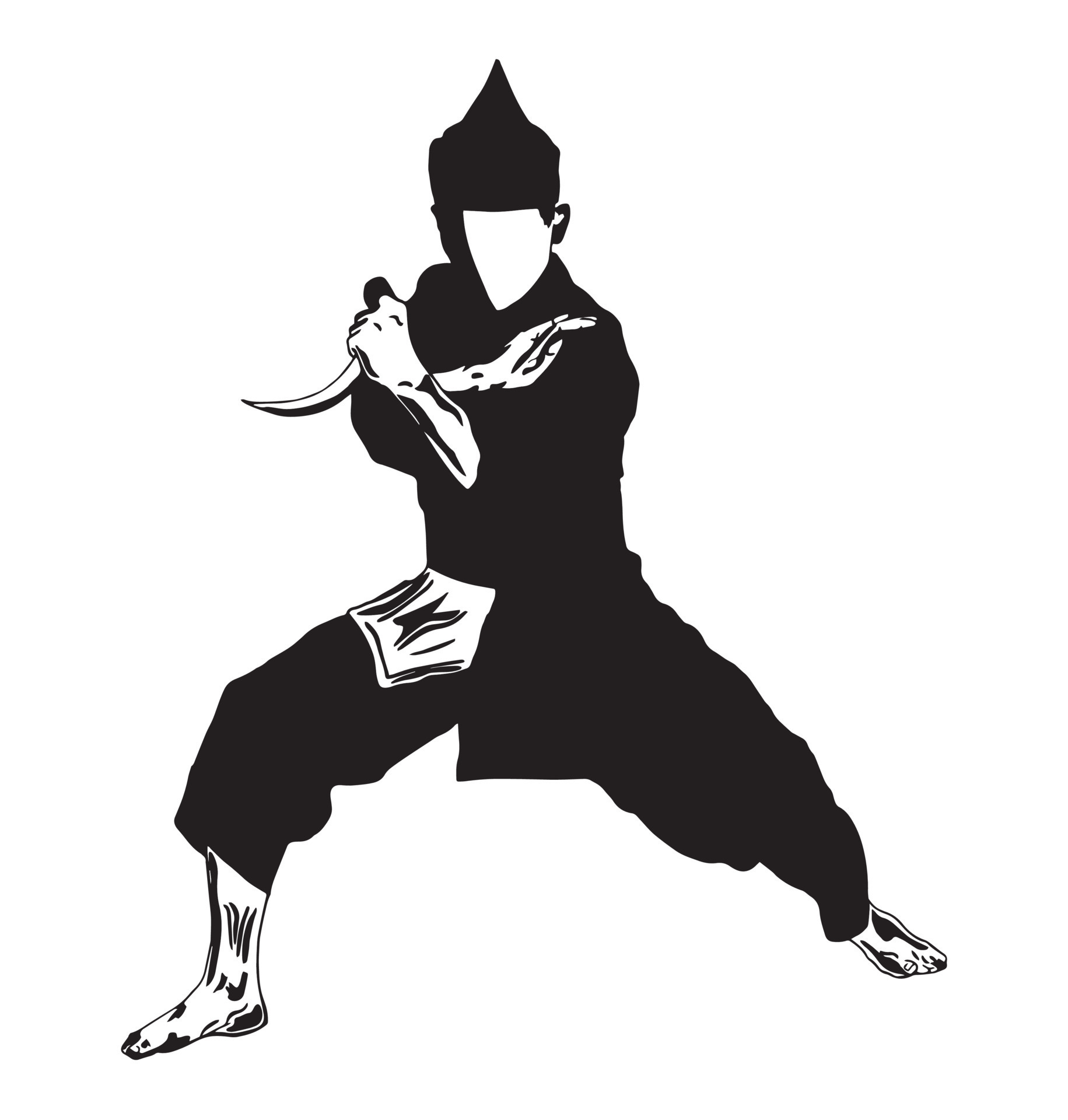 illustration of pencak silat opening technique 8237128 Vector Art at