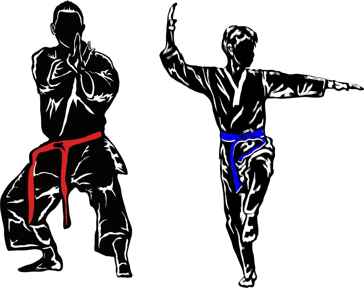 pencak silat pose illustration vector. mal fighter martial artist of pencak silat vector
