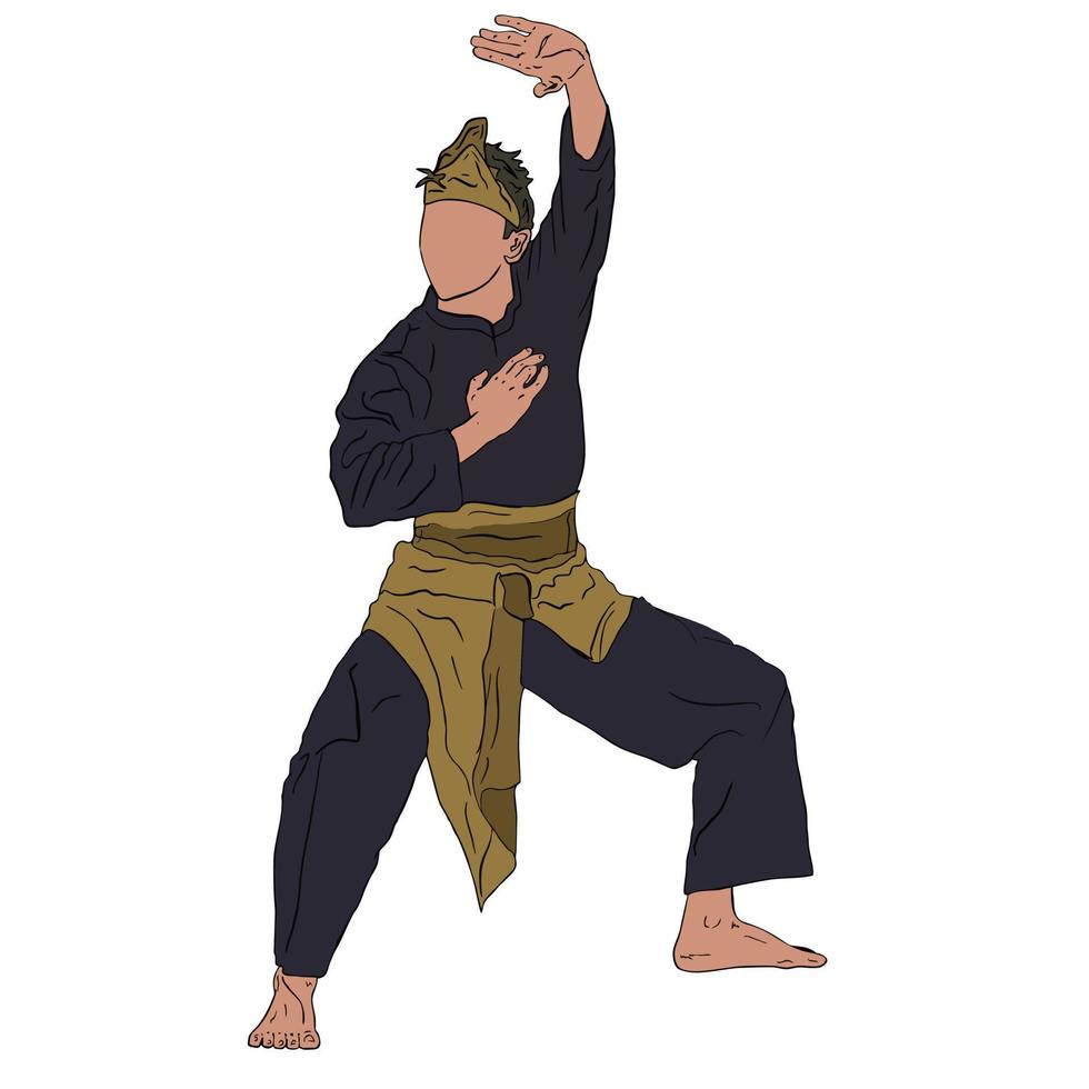 pencak silat illustration vector