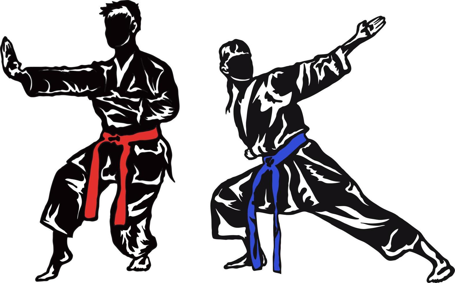 pencak silat pose illustration vector. mal fighter martial artist of pencak silat vector