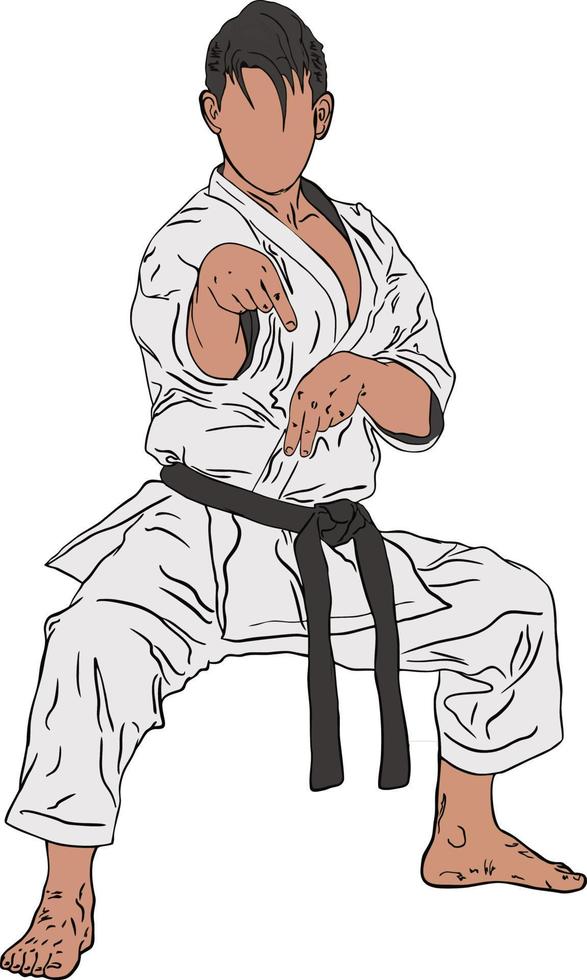 karate illustration vector