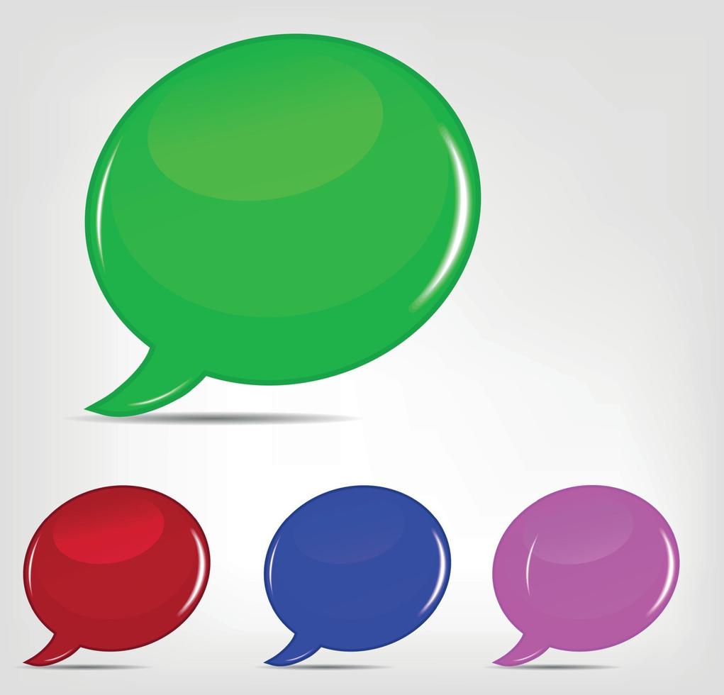 Speech bubbles set vector illustration