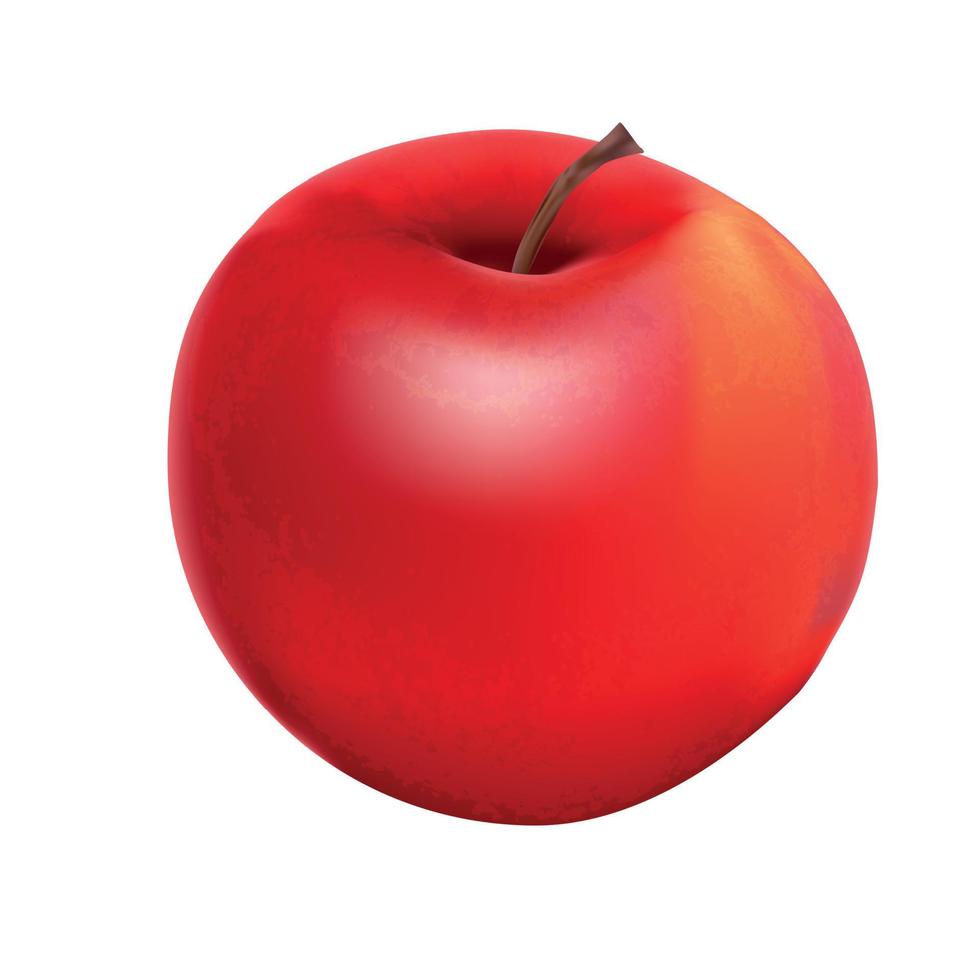 Ilustración de vector de manzana sabrosa dulce.