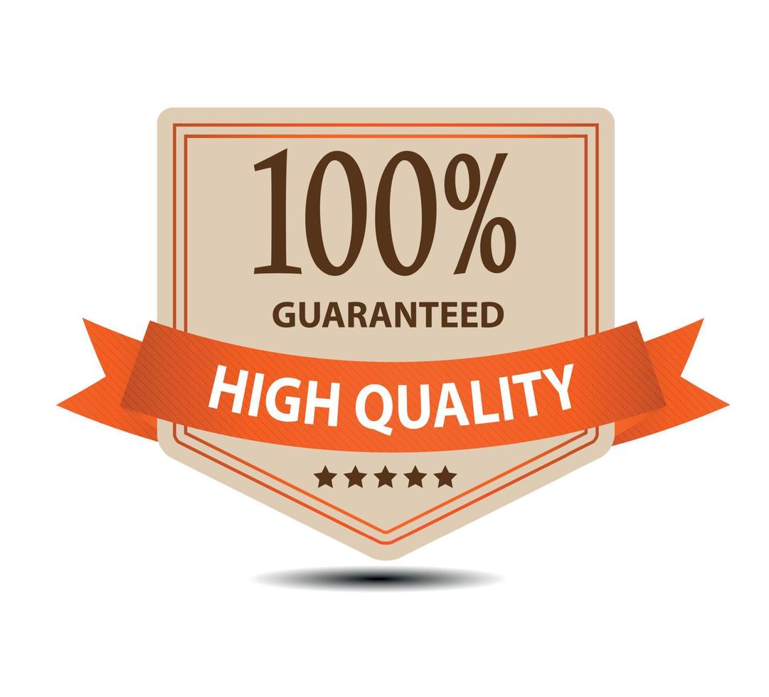 Satisfaction guaranteed label vector illustration