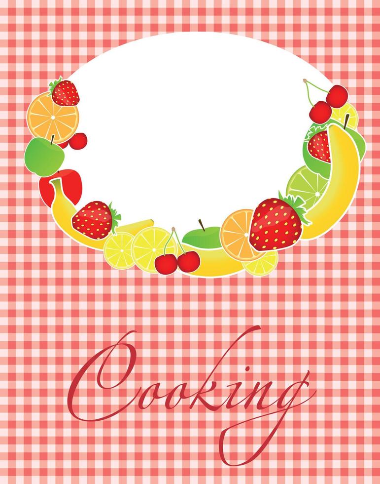Healthy food menu template vector illustration
