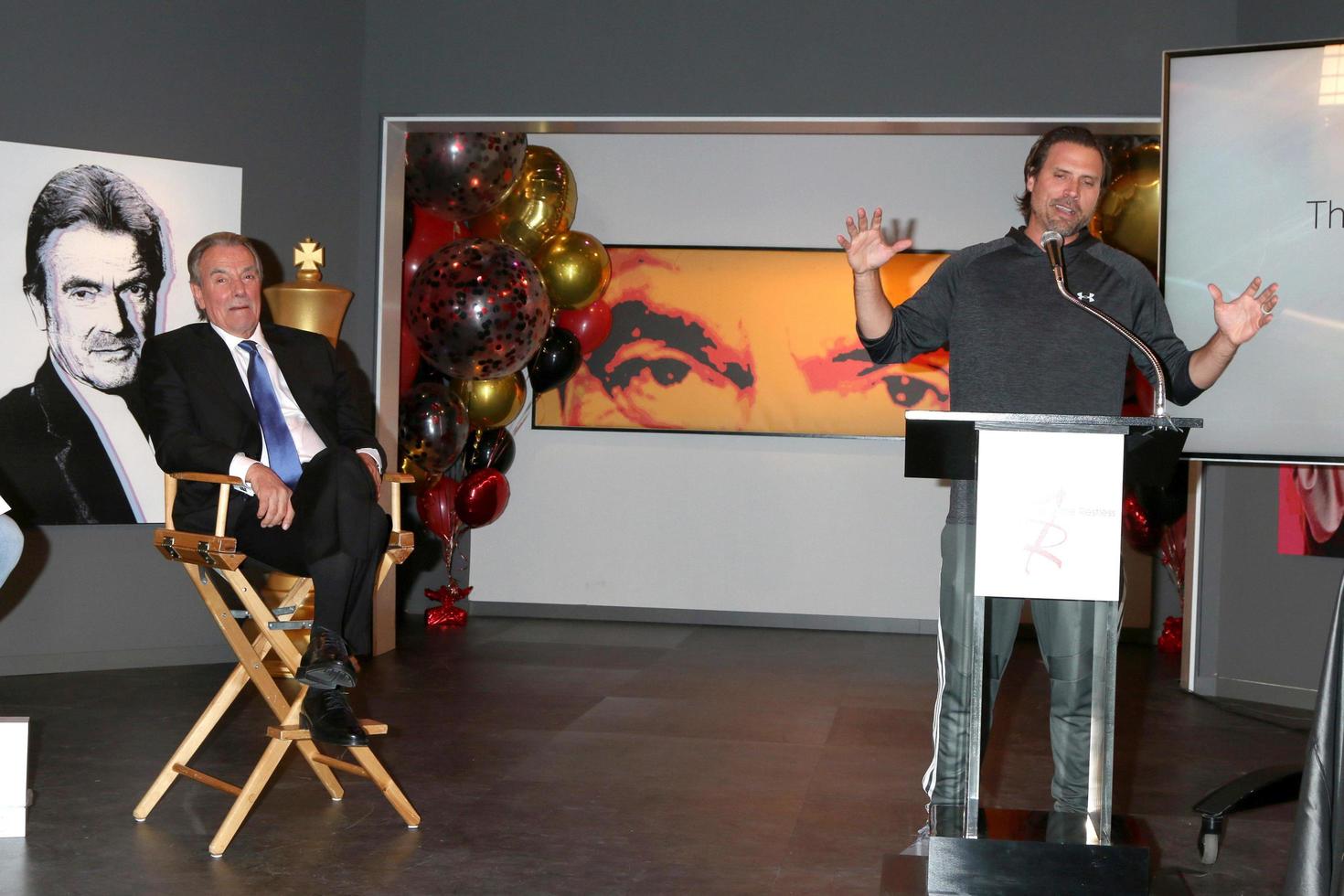 LOS ANGELES  FEB 7 - Eric Braeden and Joshua Morrow at the Eric Braeden 40th Anniversary Celebration on The Young and The Restless at the Television City on February 7, 2020 in Los Angeles, CA photo
