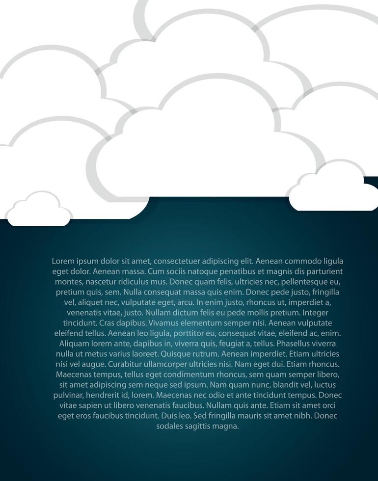 ilustración de vector de fondo de nube