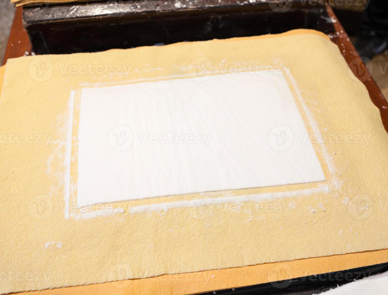 Drying of cotton paper handmade photo