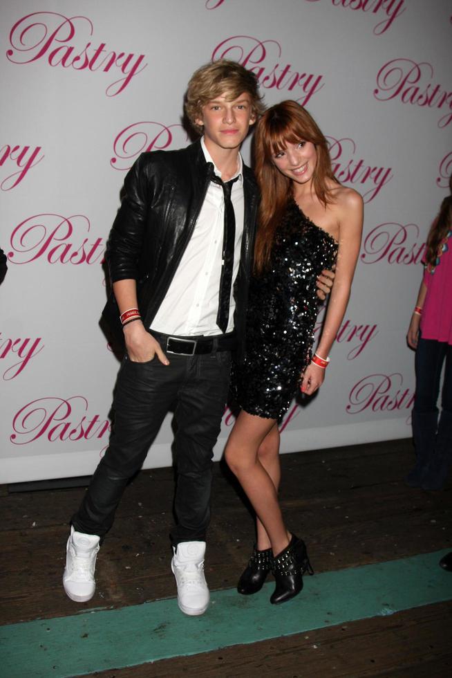 LOS ANGELES, JAN 19 - Cody Simpson, Bella Thorne arrives at Cody Simpsons 14th Birthday Party at Pacific Park at Santa Monica Pier on January 19, 2011 in Santa Monica, CA photo