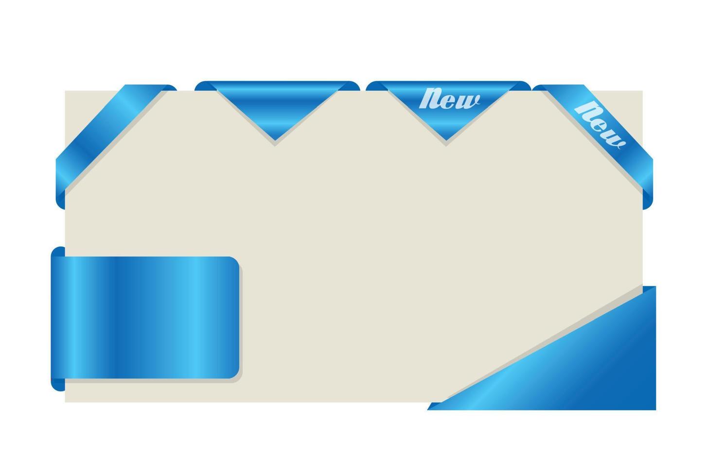 Set of ribbons. Vector illustration.