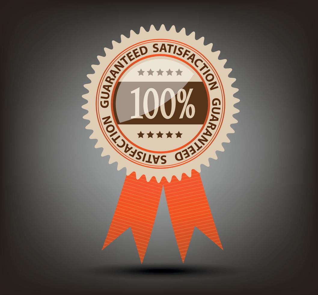 Satisfaction guaranteed label vector illustration