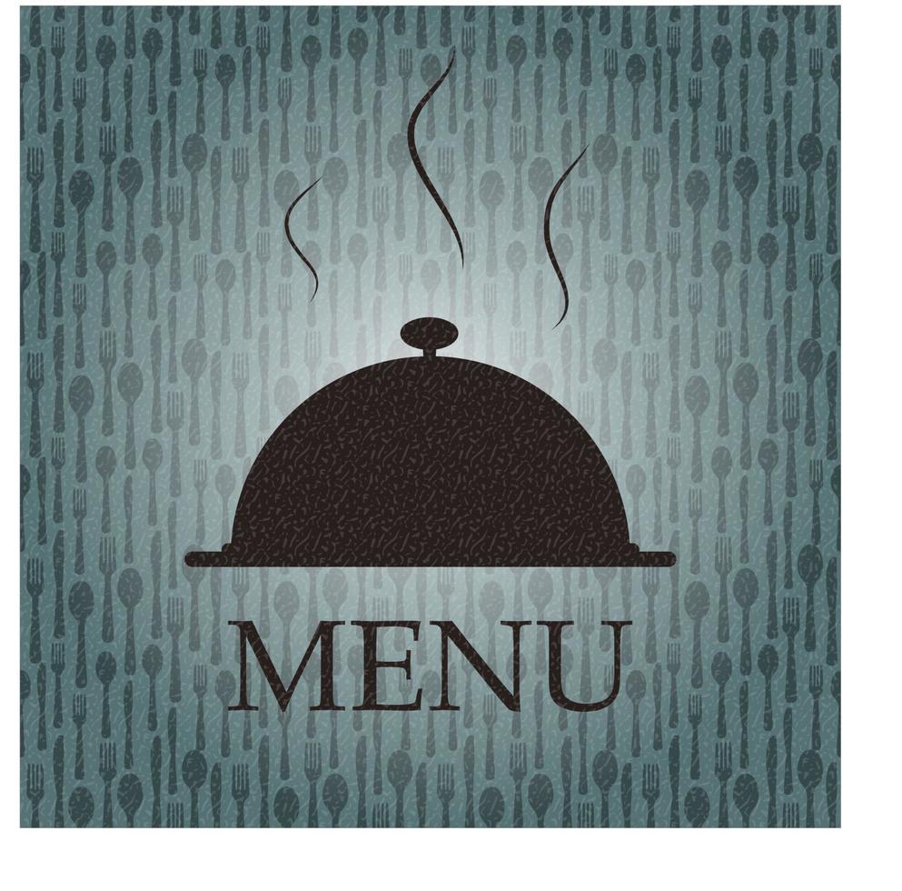 plantilla de menú de restaurante en la ilustración de vector de estilo retro grunge