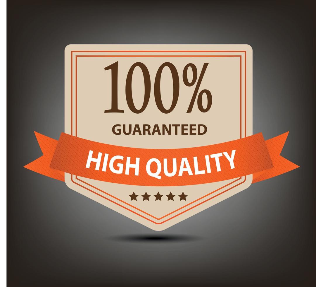 Satisfaction guaranteed label vector illustration