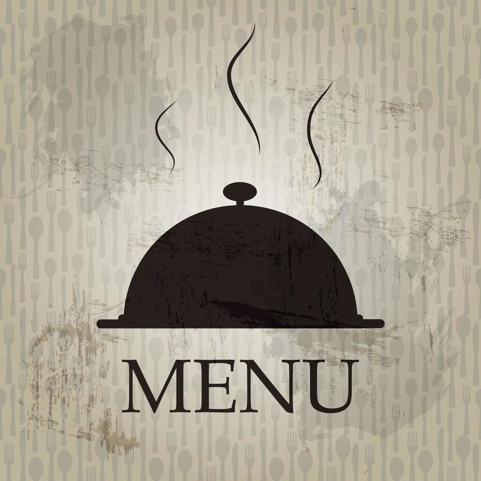 plantilla de menú de restaurante en estilo retro grunge ilustración vectorial vector