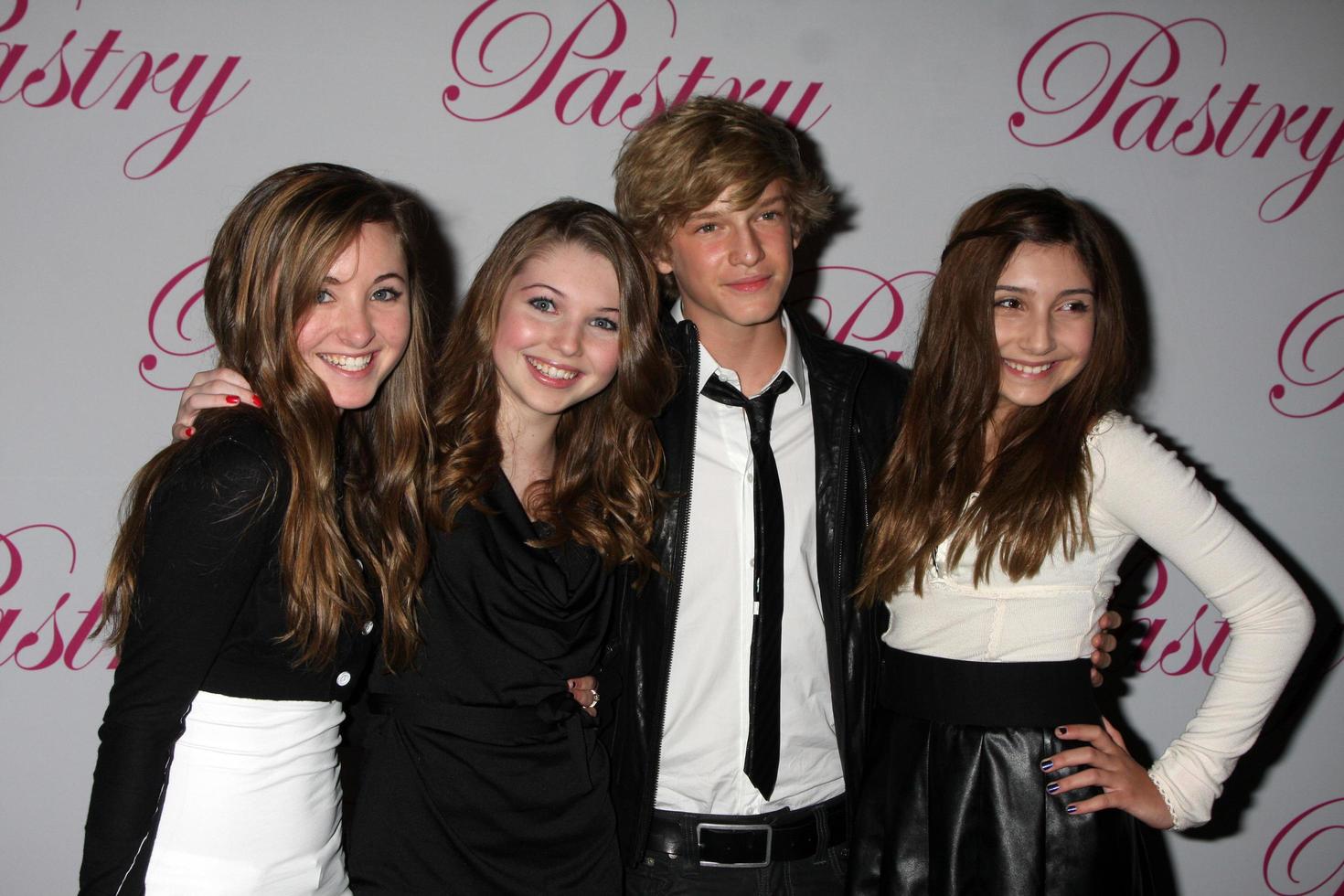 LOS ANGELES, JAN 19 - Rachel Fox, Sammi Hanratty, Cody Simpson, Jennessa Rose arrives at Cody Simpsons 14th Birthday Party at Pacific Park at Santa Monica Pier on January 19, 2011 in Santa Monica, CA photo