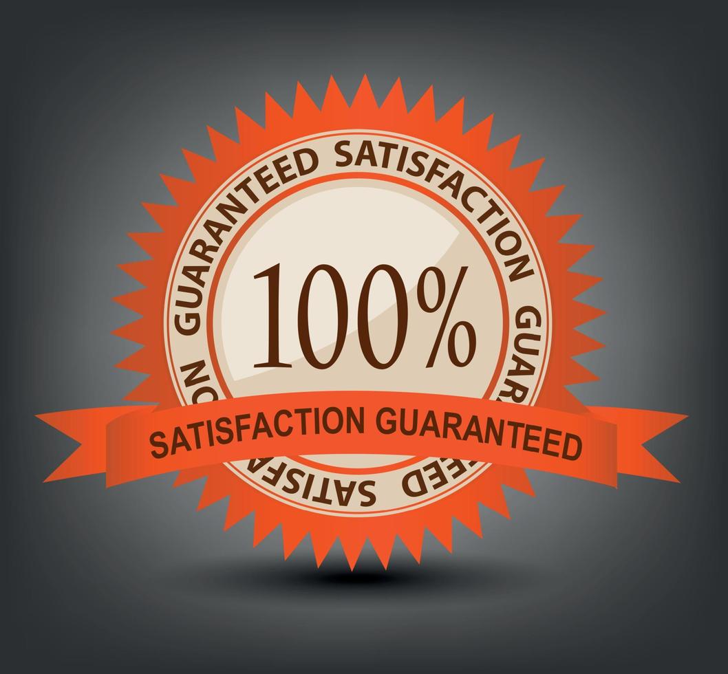 Satisfaction guaranteed label vector illustration