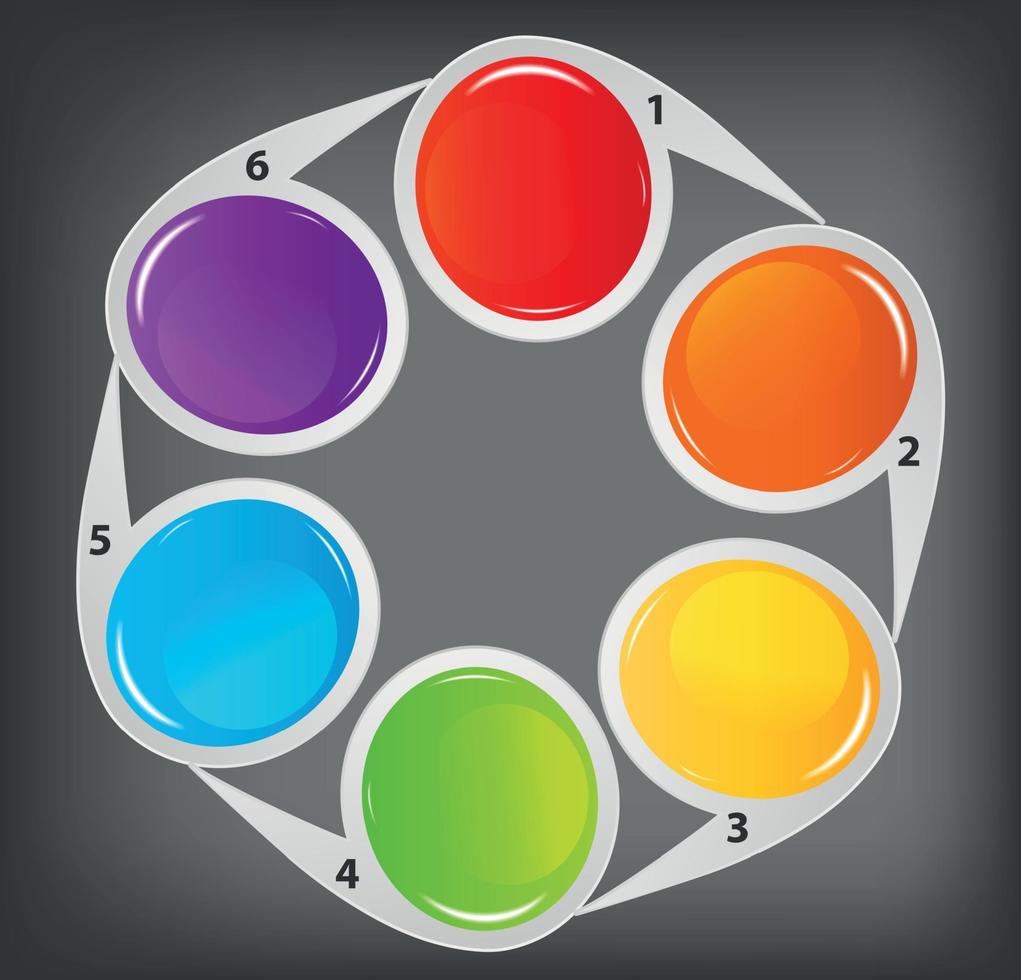 concepto de coloridas pancartas circulares para diferentes diseños de negocios. ilustración vectorial vector