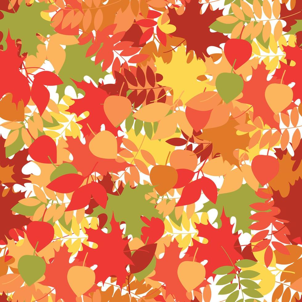 A seamless leaf pattern vector background.
