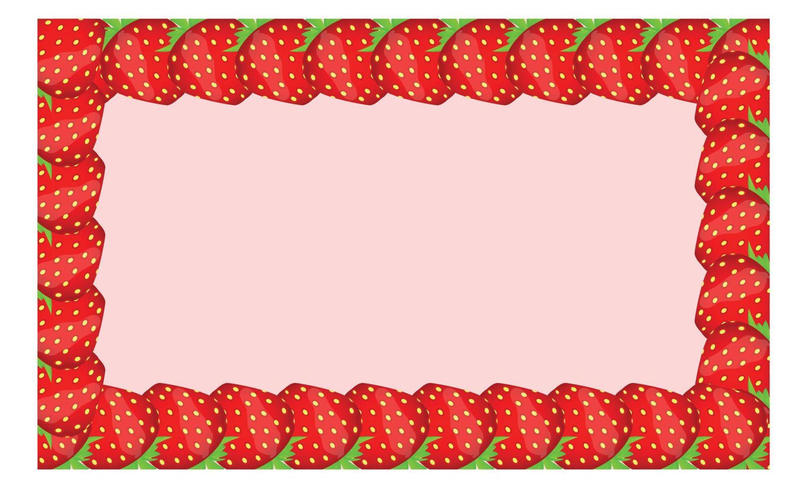 Strawberry frame vector illustration