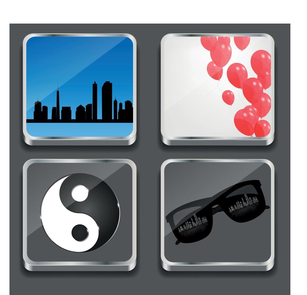 Vector illustration of apps icon set
