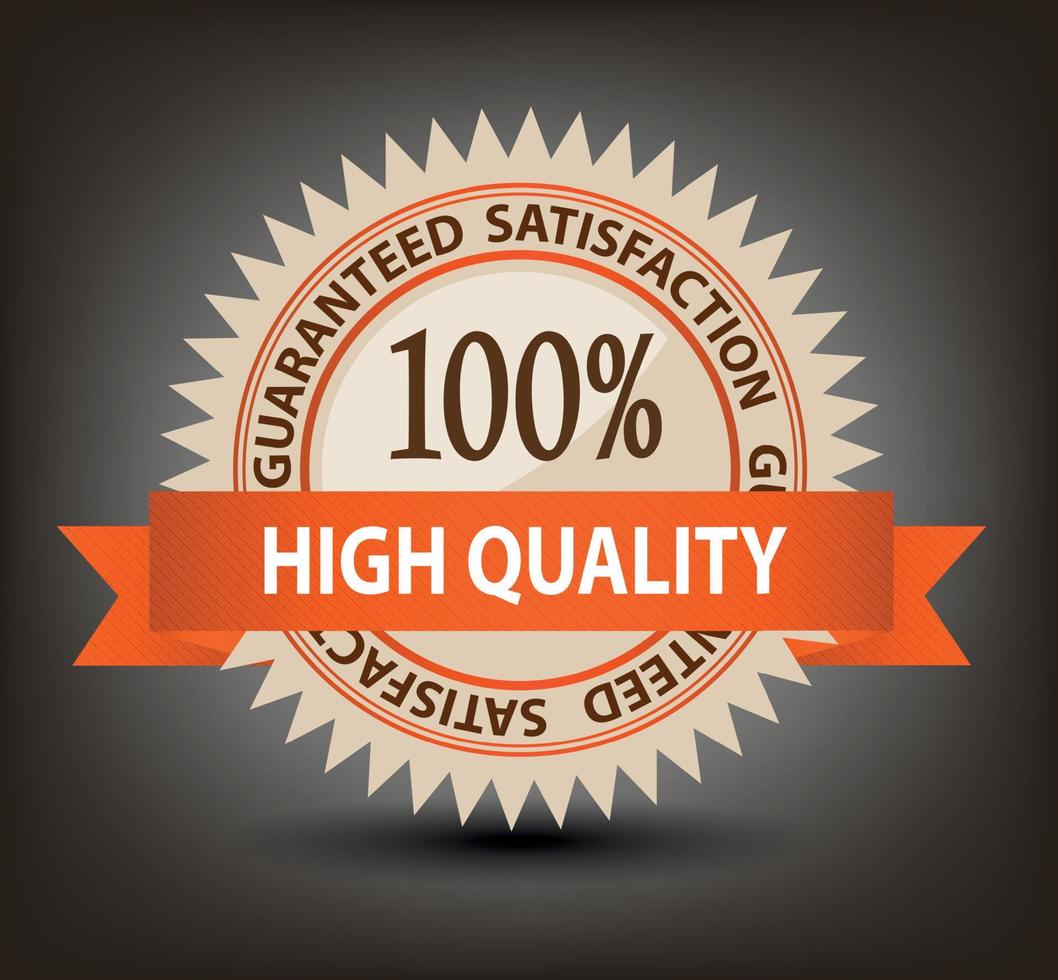Satisfaction guaranteed label vector illustration