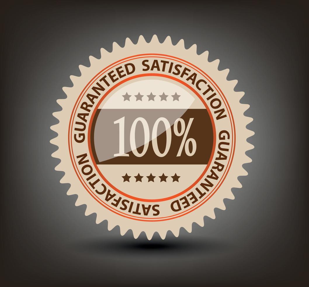 Satisfaction guaranteed label vector illustration