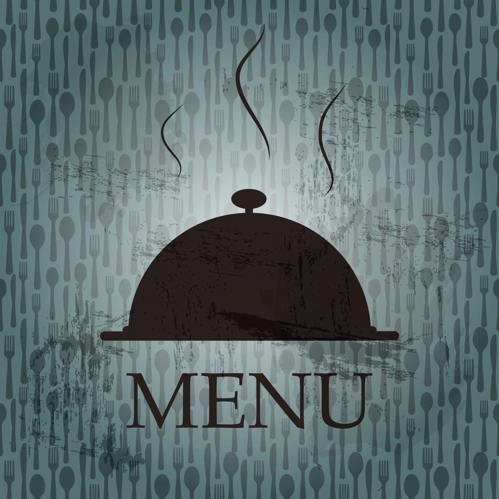 plantilla de menú de restaurante en estilo retro grunge ilustración vectorial vector