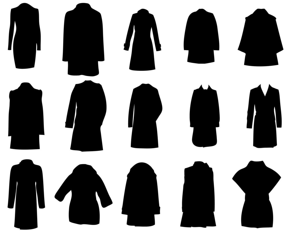 silhouette coats vector illustration eps10