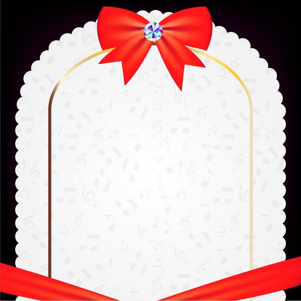 vintage frame with bow vector illustration