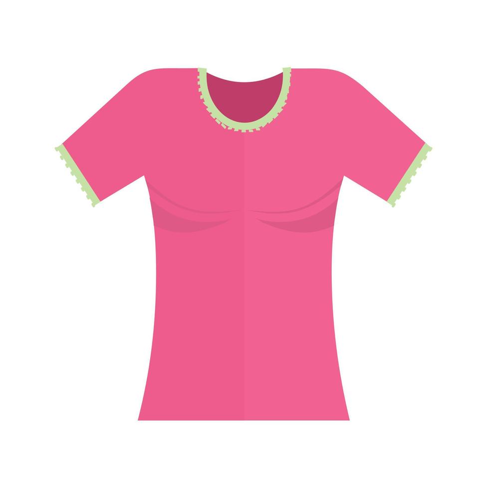 camisa de mujer plana icono multicolor vector