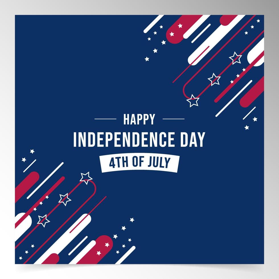 usa independence day background design template vector