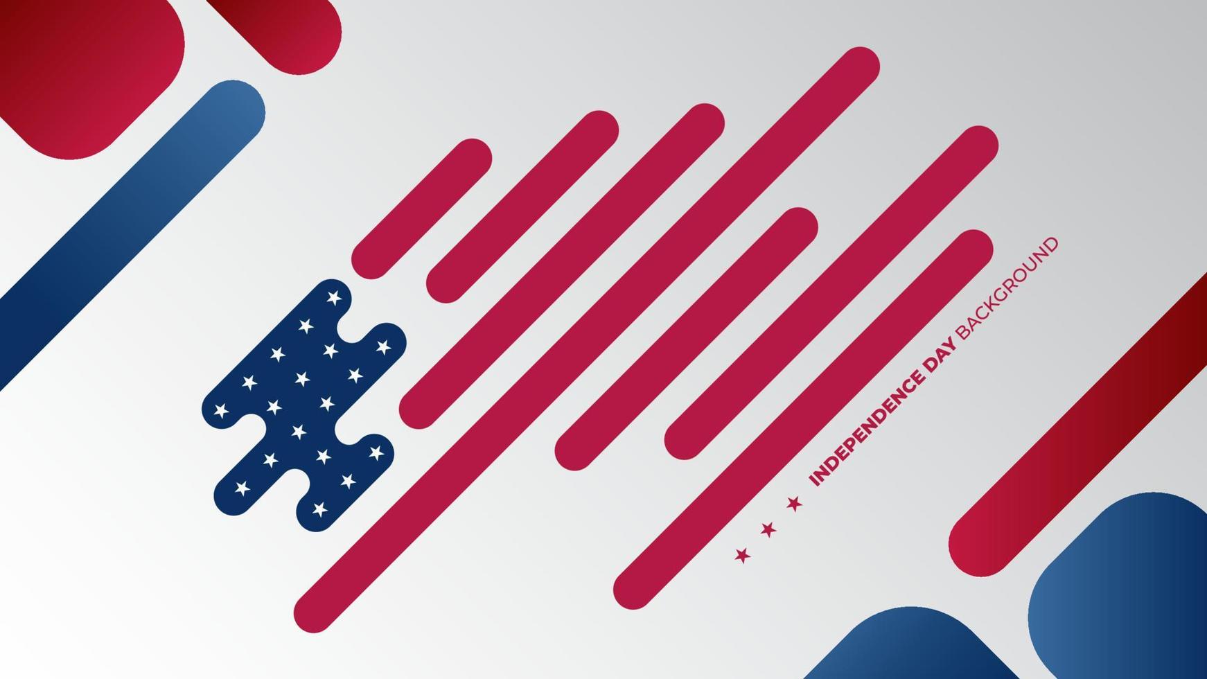 usa independence day background design template vector