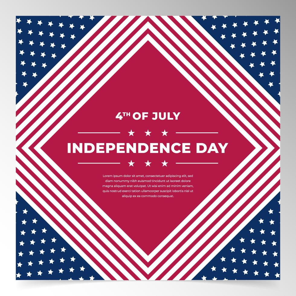 usa independence day background design template vector