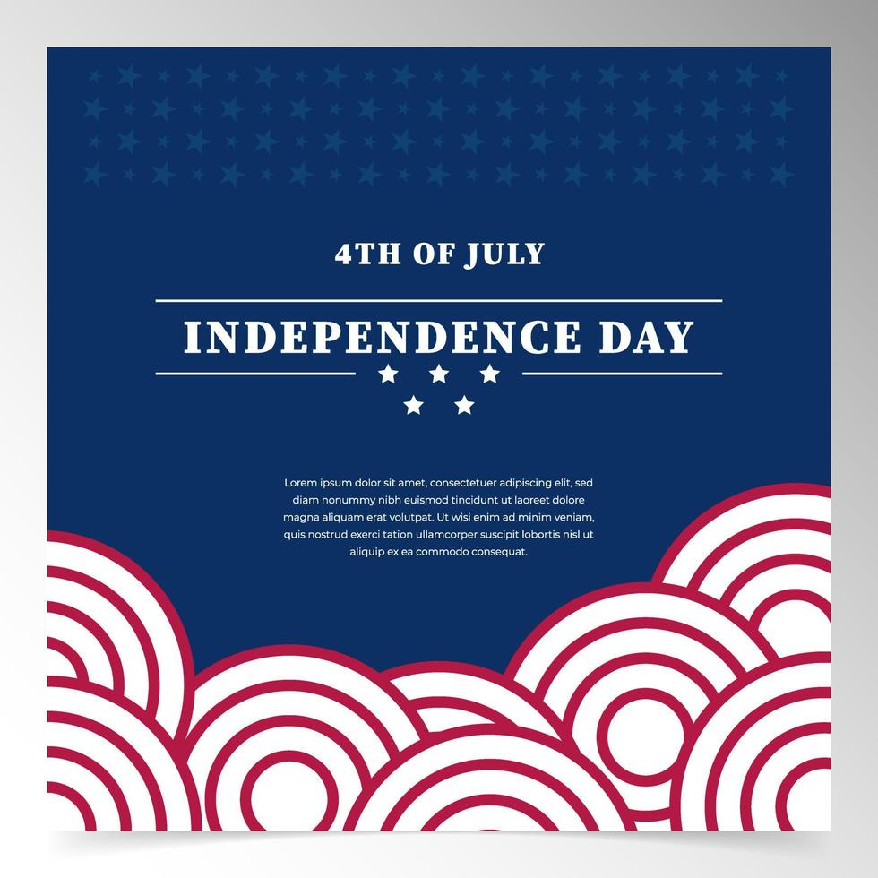 usa independence day background design template vector