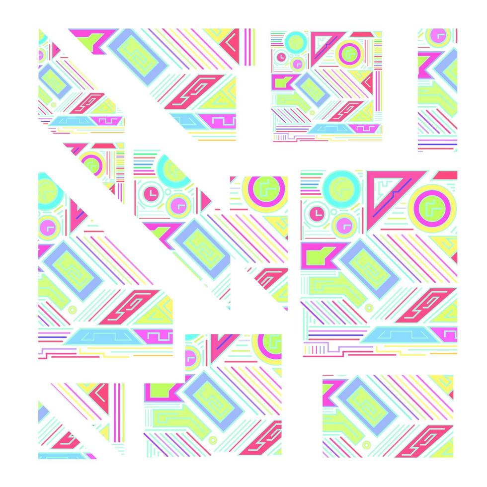 geometric vector design with bright coloring