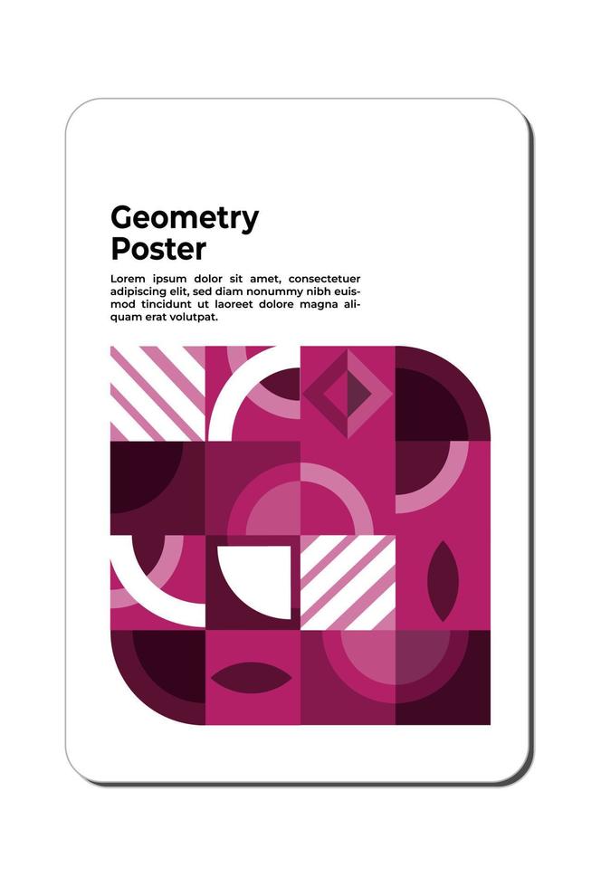Geometric design of lines, circles and squares with turquoise coloring inside. suitable for poster use vector