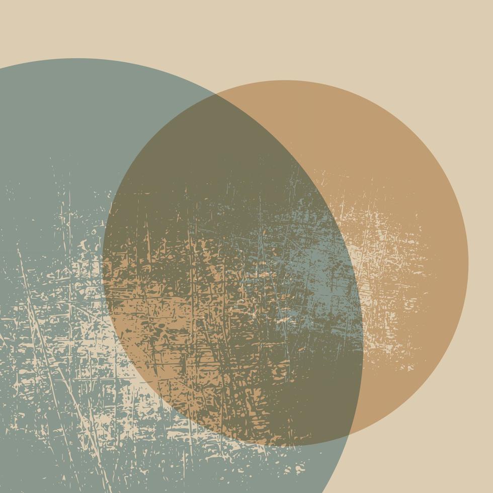 Grunge decore background, old round texture. Abstract circle. The effect of an aged surface. vector