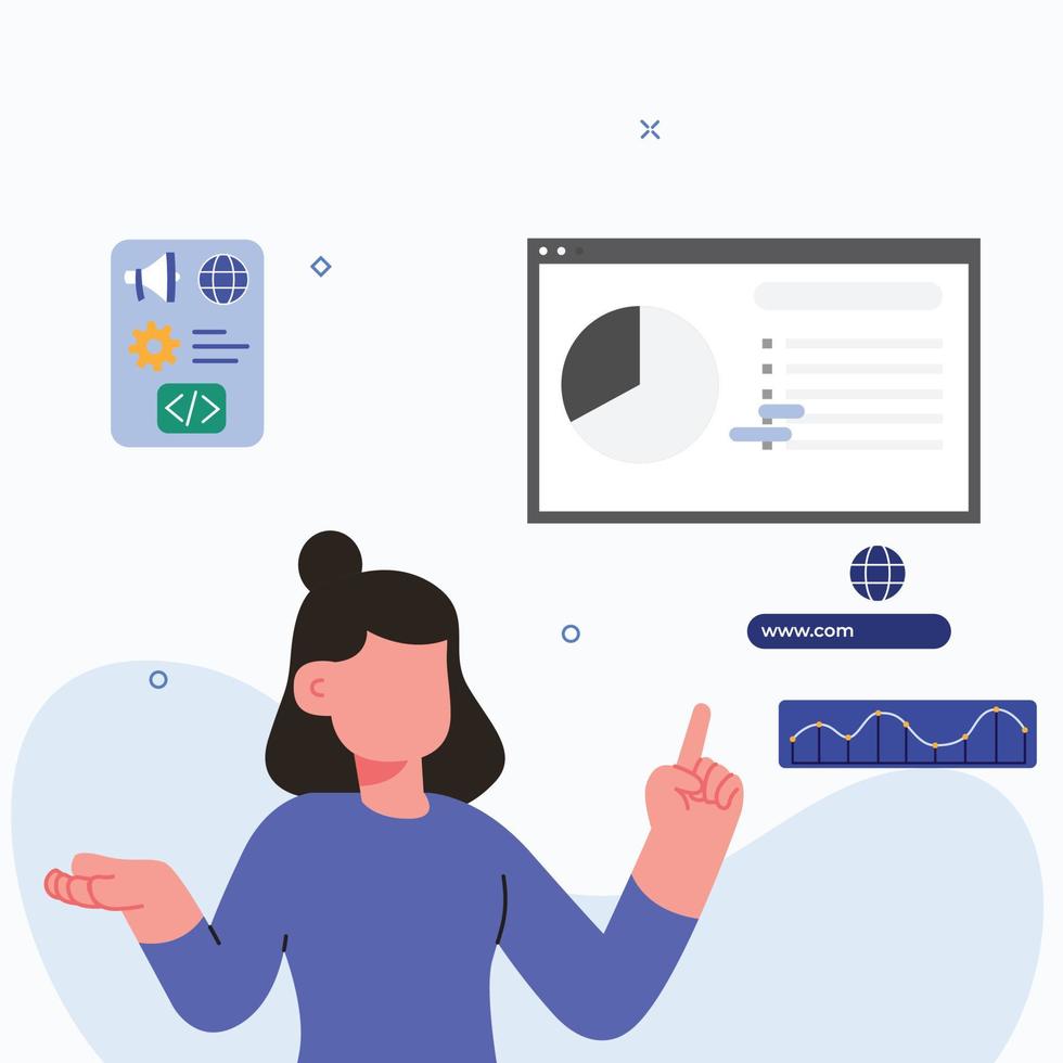 People concept. Vector illustration of email marketing, newsletter, online advertising for graphic and web design, business presentation and marketing material.