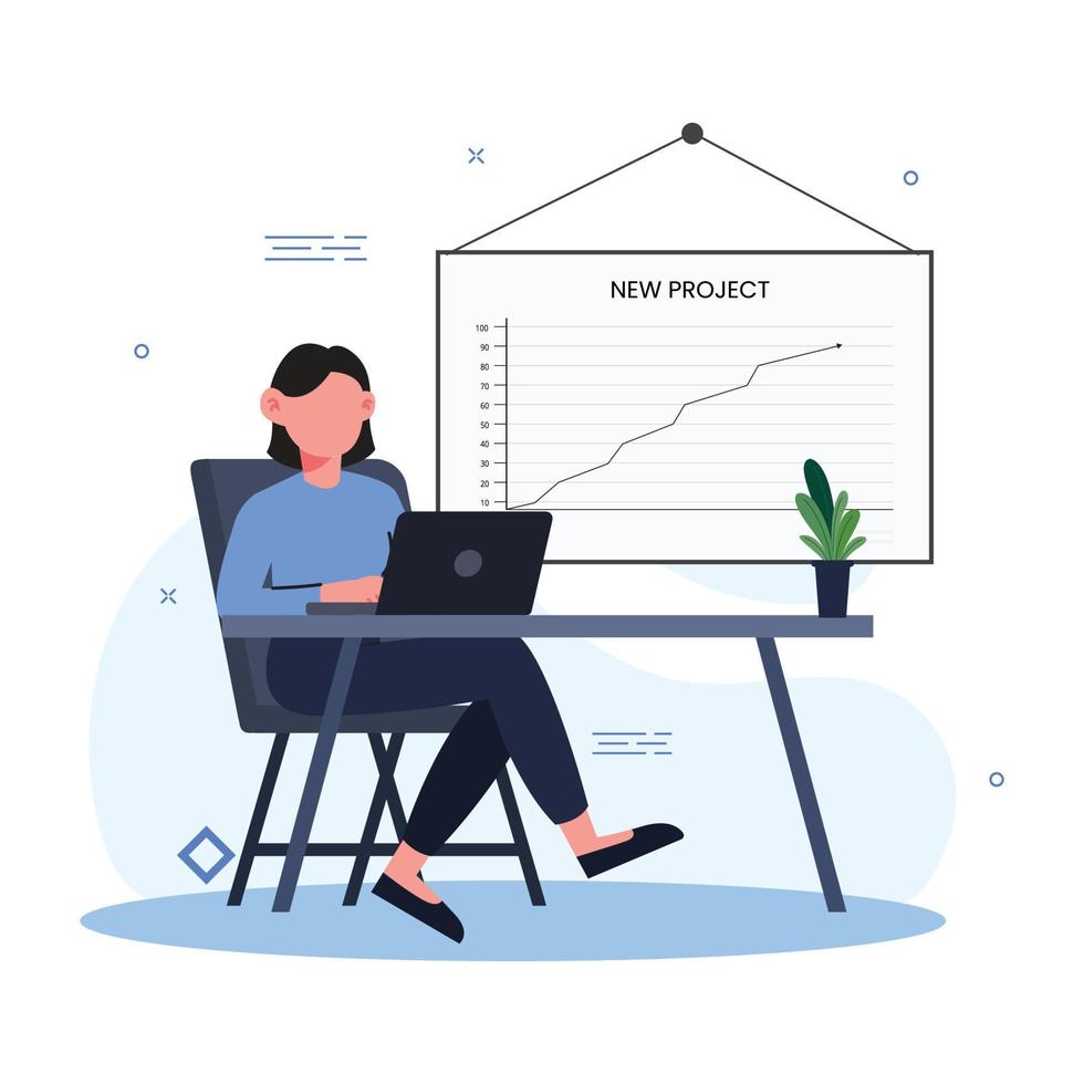 presentation people concept flat illustration vector