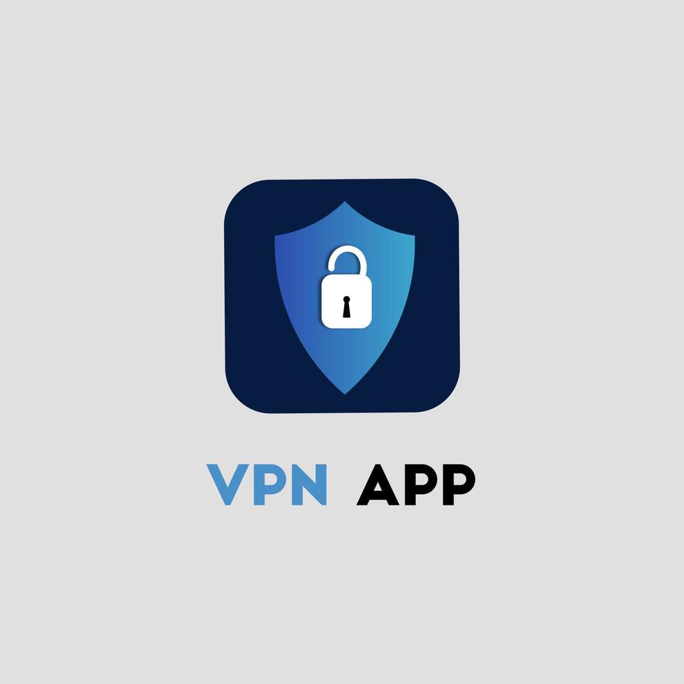 logo vpn app icon vector