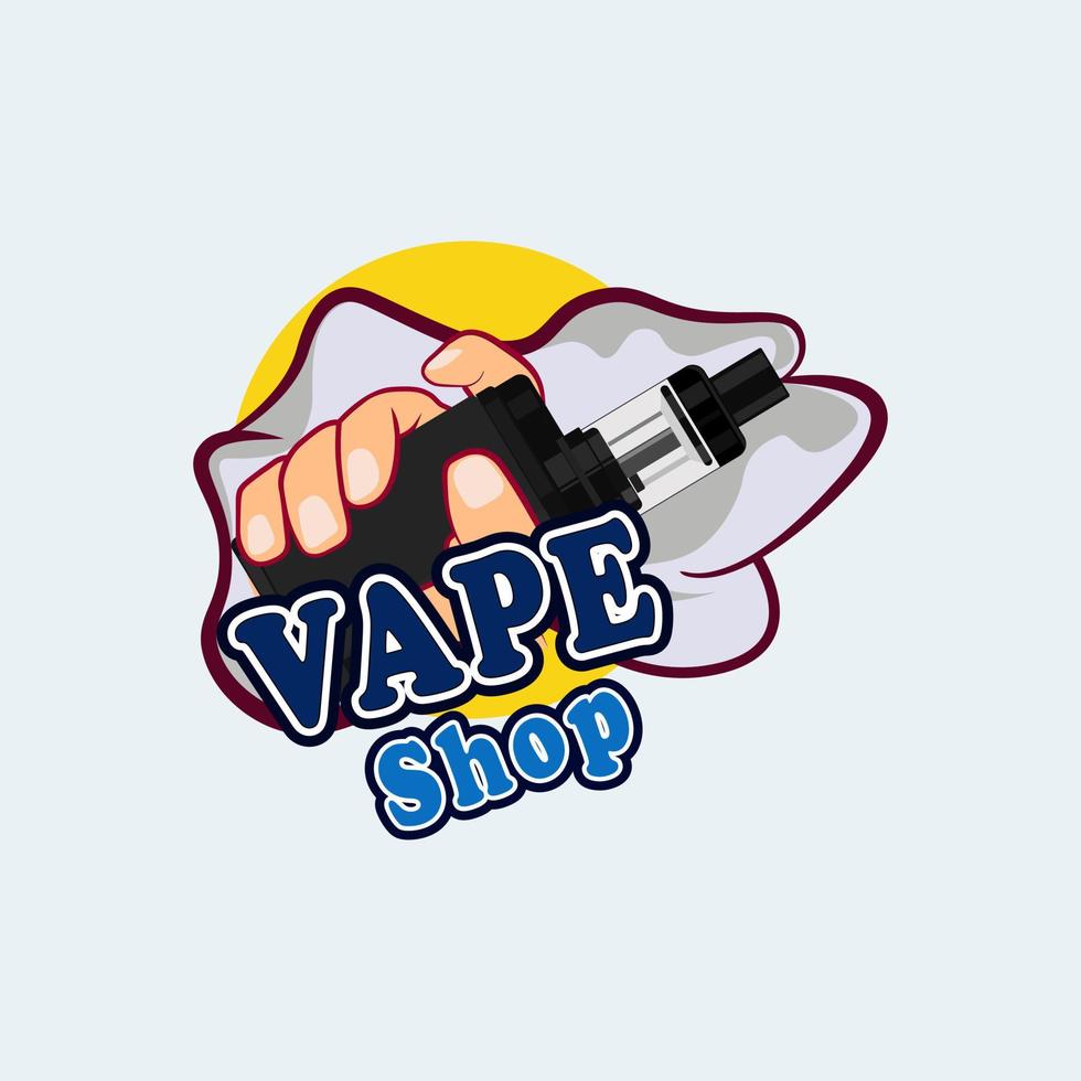 vape shop logo vector, suitable for online shop branding vector