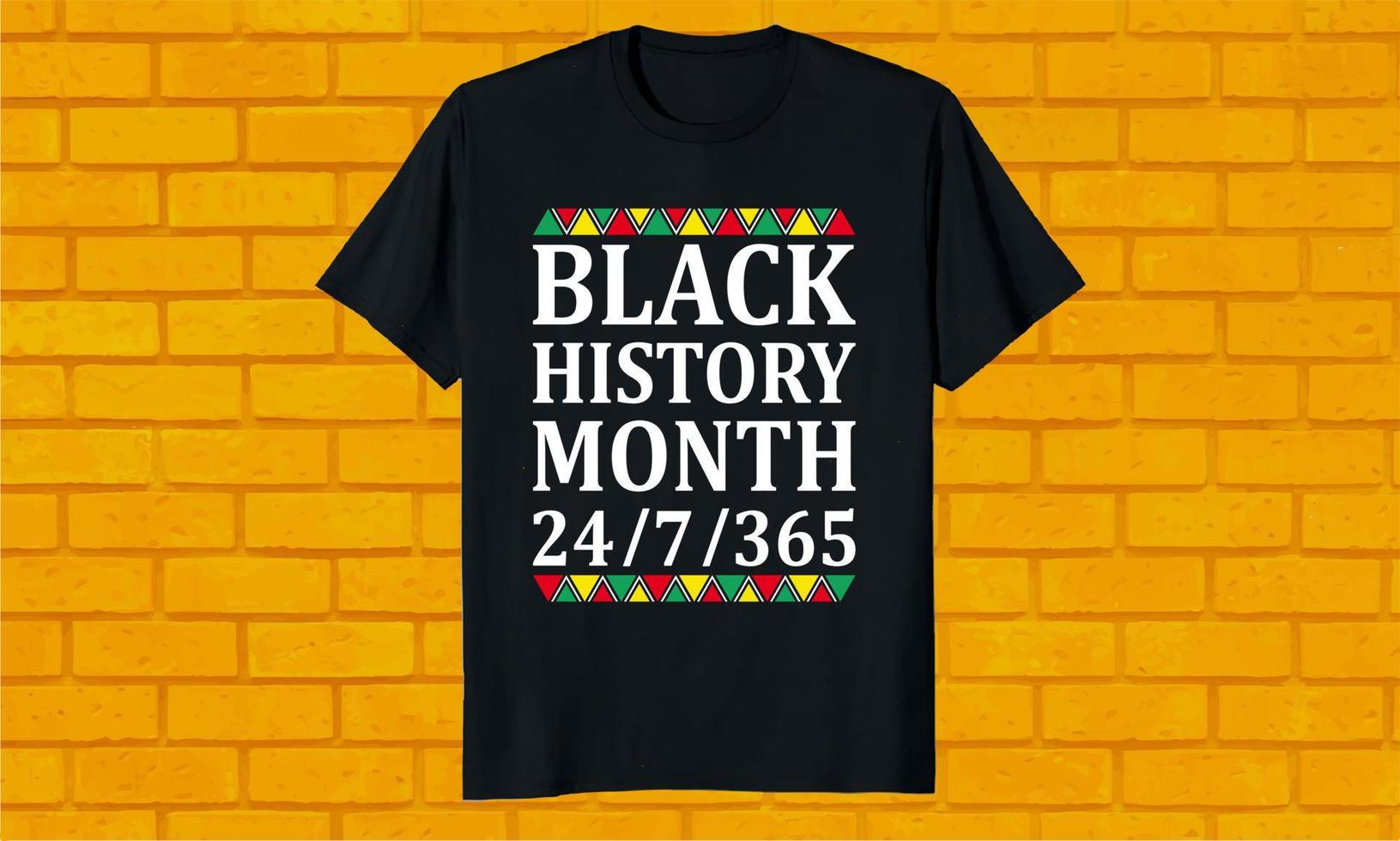 Black history month 24-7-365 vector