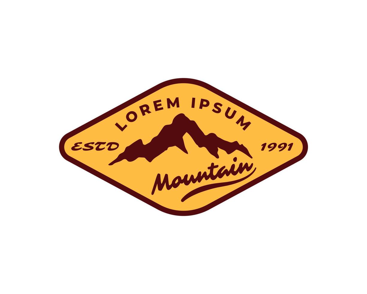 asbtract mountain silhouette logo badge vector