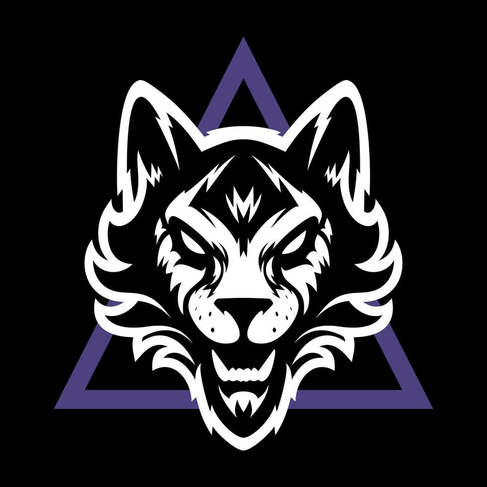 Wolf head logo. Great for sports logotypes and team mascots. vector